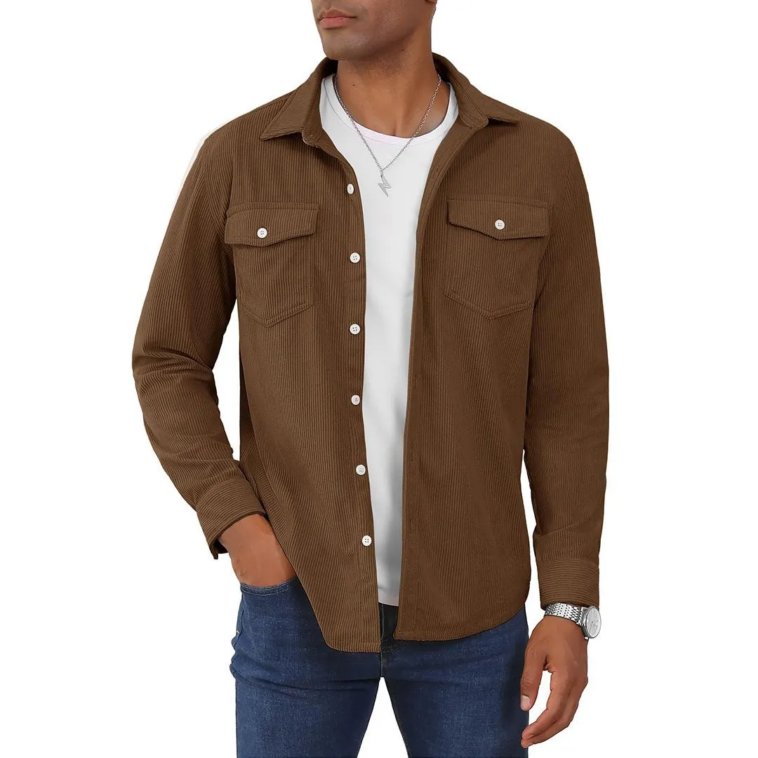 Men's Corduroy Jacket Casual Lightweight Shirt Jacket sold by Tacvasen product image thumbnail 5