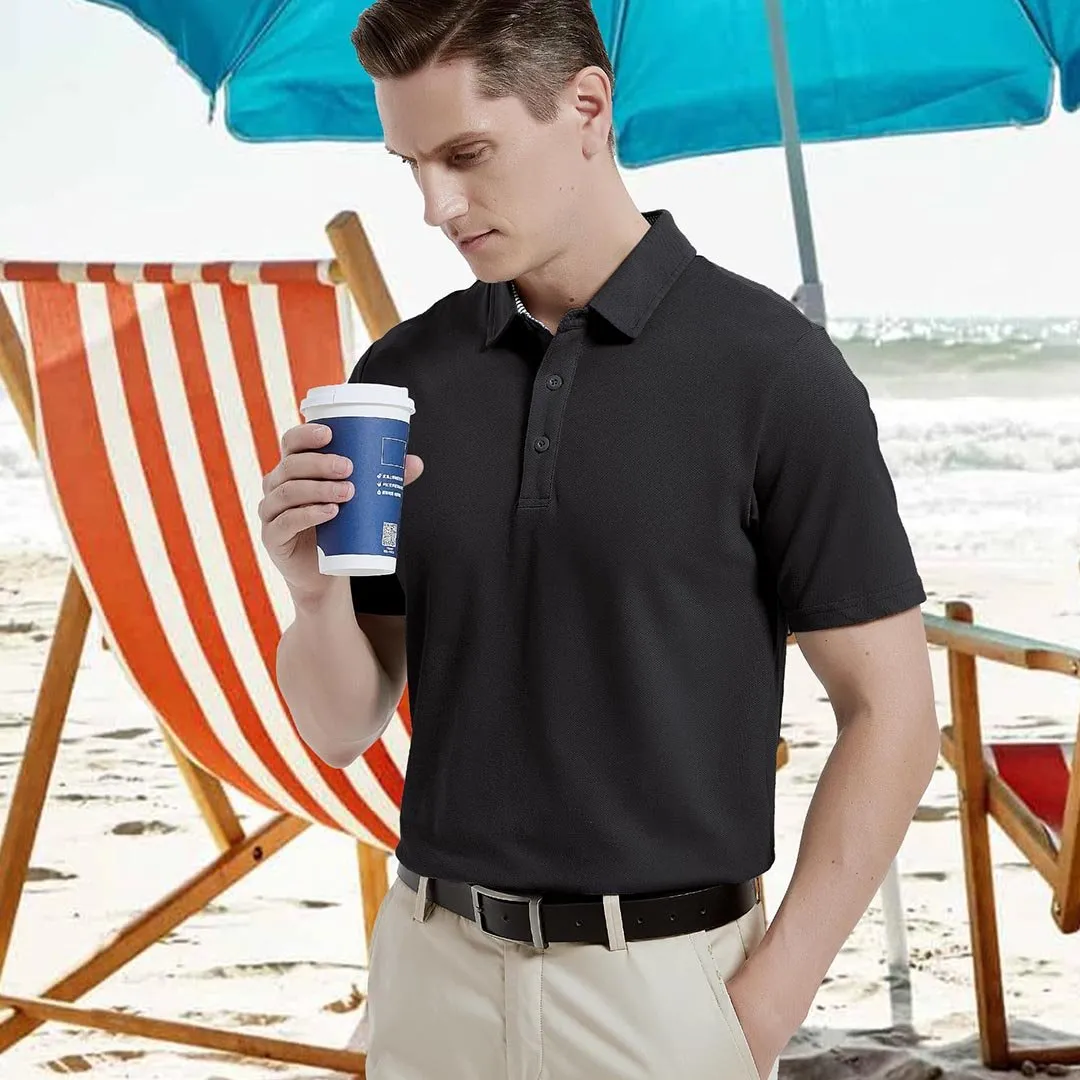 Men's Cotton Pique Short Sleeve Classic Fit Polo Shirt sold by Tacvasen product image thumbnail 3