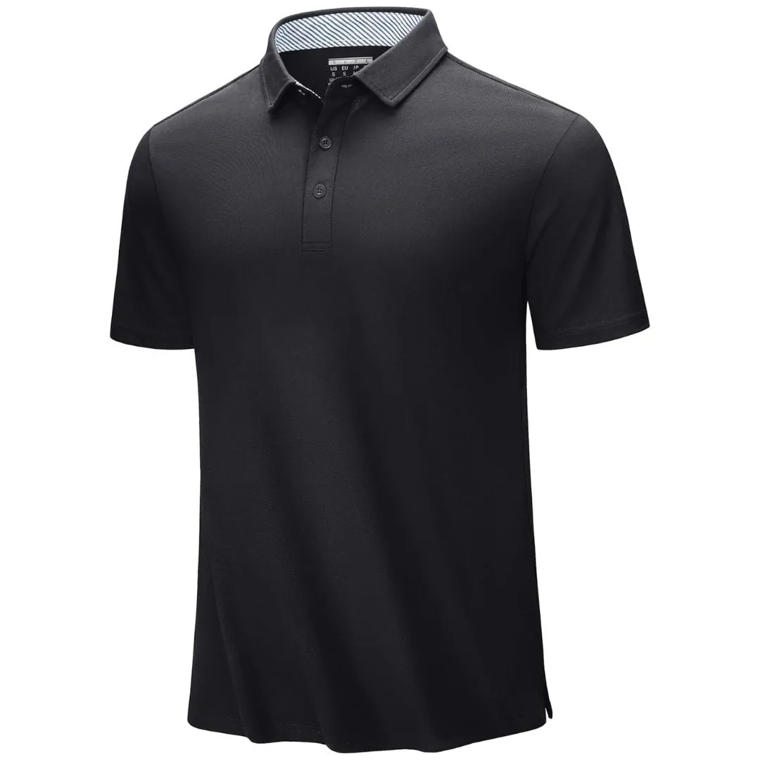 Men's Cotton Pique Short Sleeve Classic Fit Polo Shirt sold by Tacvasen