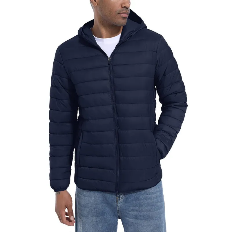 Men's Hooded Puffer Water-Repellent Down Alternative Jacket sold by Tacvasen
