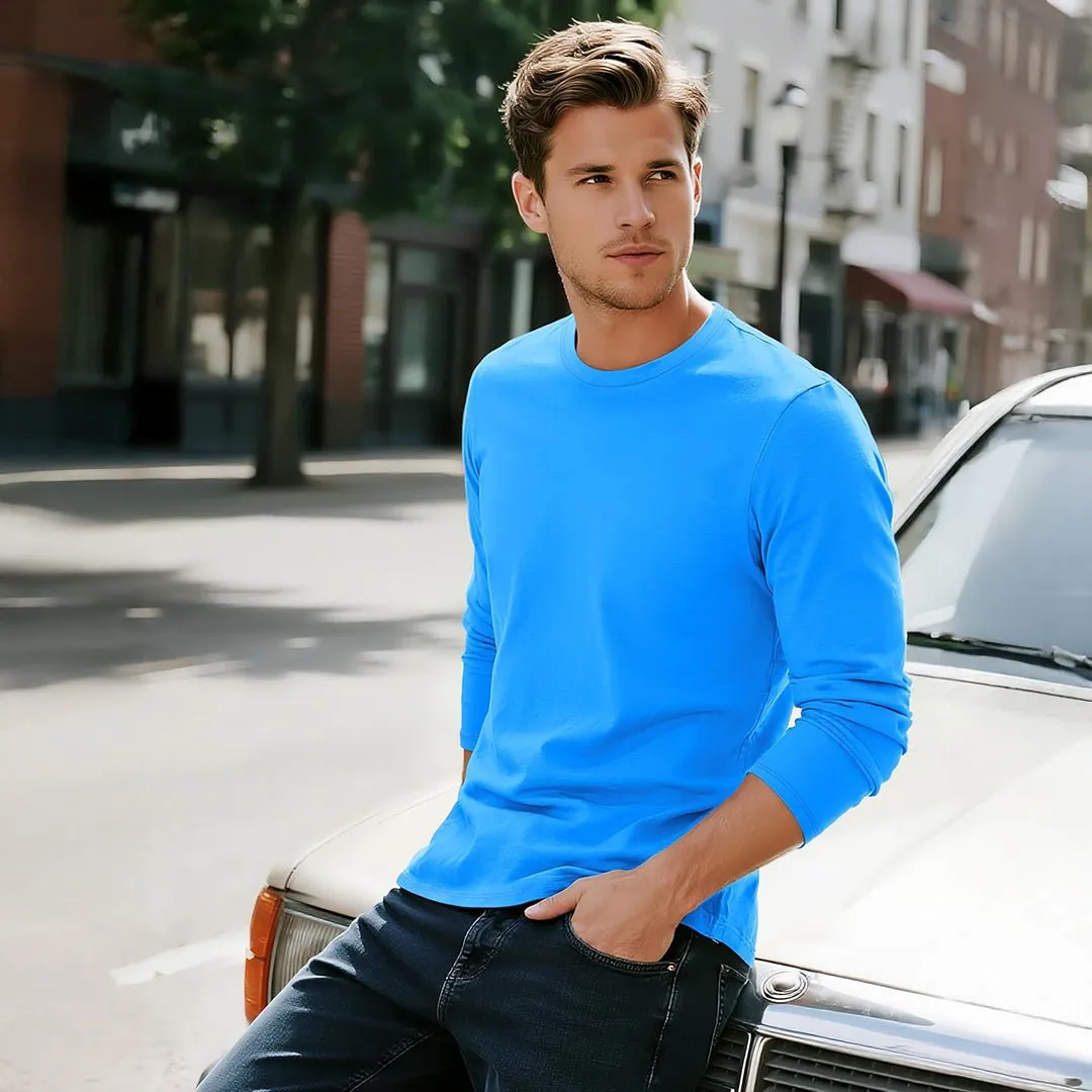 Men's Cotton Solid Color Classic Casual Long Sleeve T-shirt sold by Tacvasen product image thumbnail 5