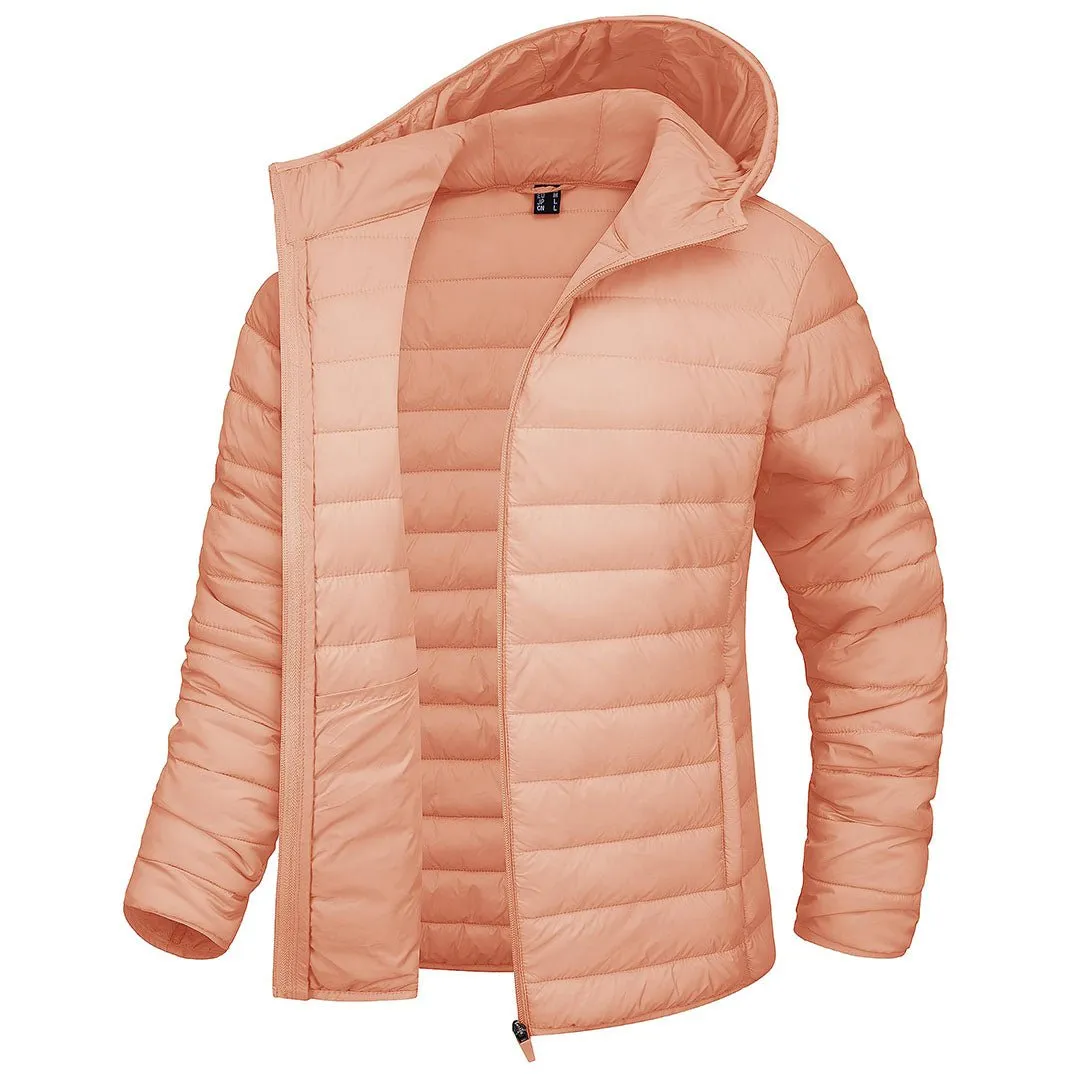 Women's Puffer Jacket Full-zip Water-Resistant Winter Hooded Coat sold by Tacvasen product image thumbnail 2