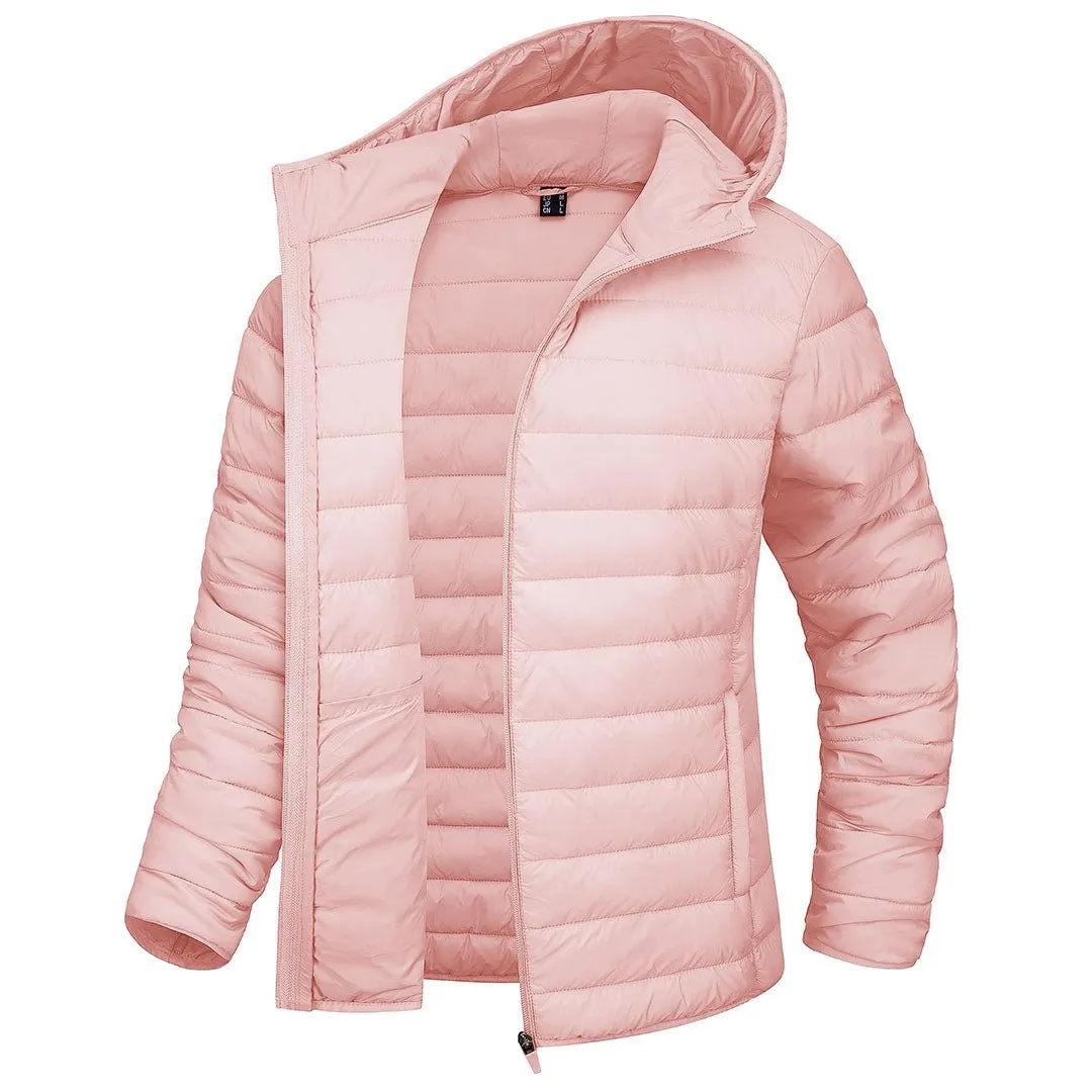 Women's Puffer Jacket Full-zip Water-Resistant Winter Hooded Coat sold by Tacvasen product image thumbnail 5