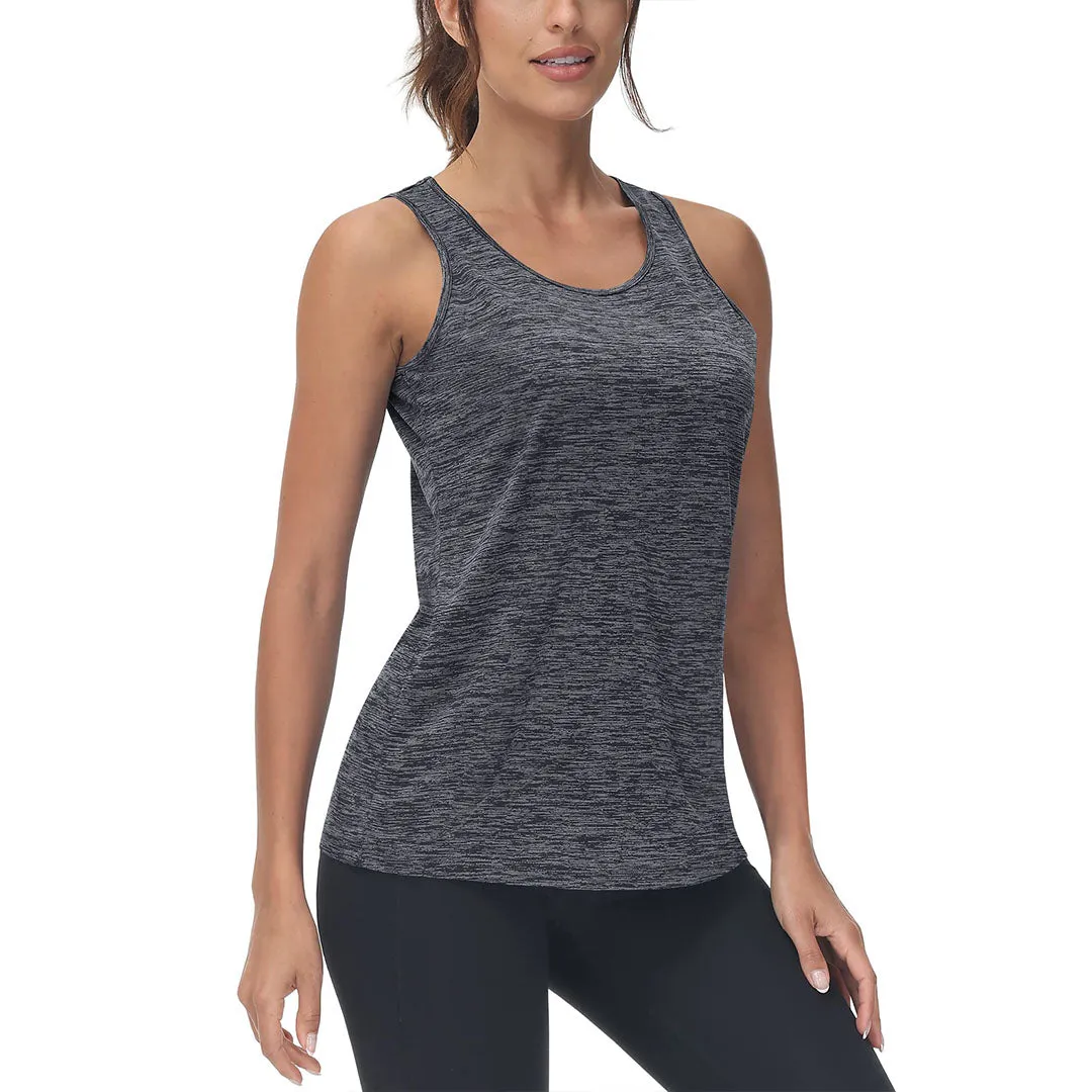 Women's Lightweight Athletic Yoga Crewneck Tank Tops sold by Tacvasen product image thumbnail 5