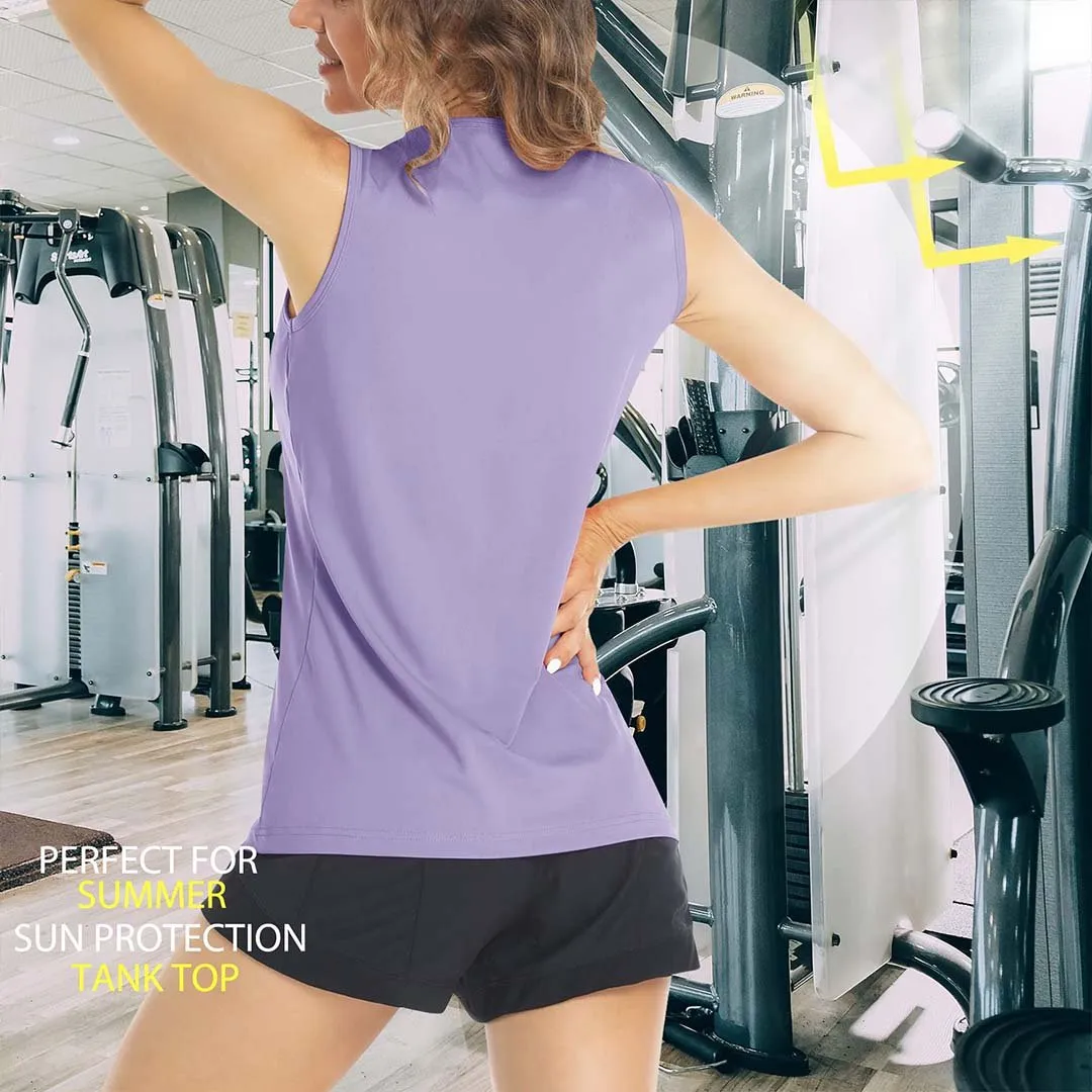 Women's Quick Dry Sun Protection UPF 80+ Running Yoga Tank Tops sold by Tacvasen product image thumbnail 4