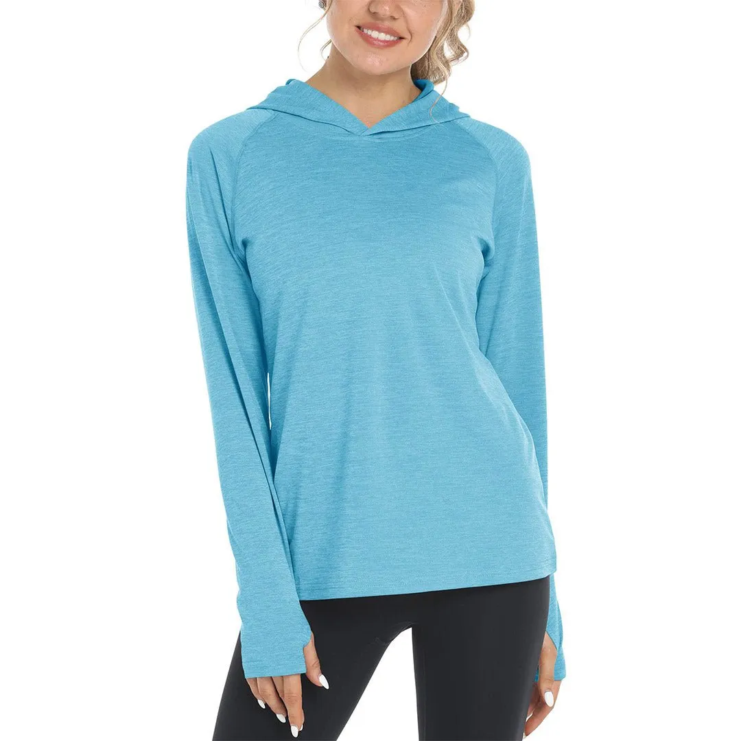 Women's Quick Dry UPF 50+ Hoodie Long Sleeve Shirts sold by Tacvasen