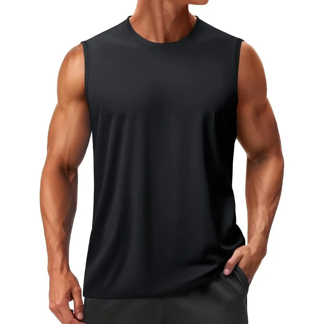 Men's Sleeveless Shirt Quick Dry Tank Top UPF 50+ Athletic Gym sold by Tacvasen