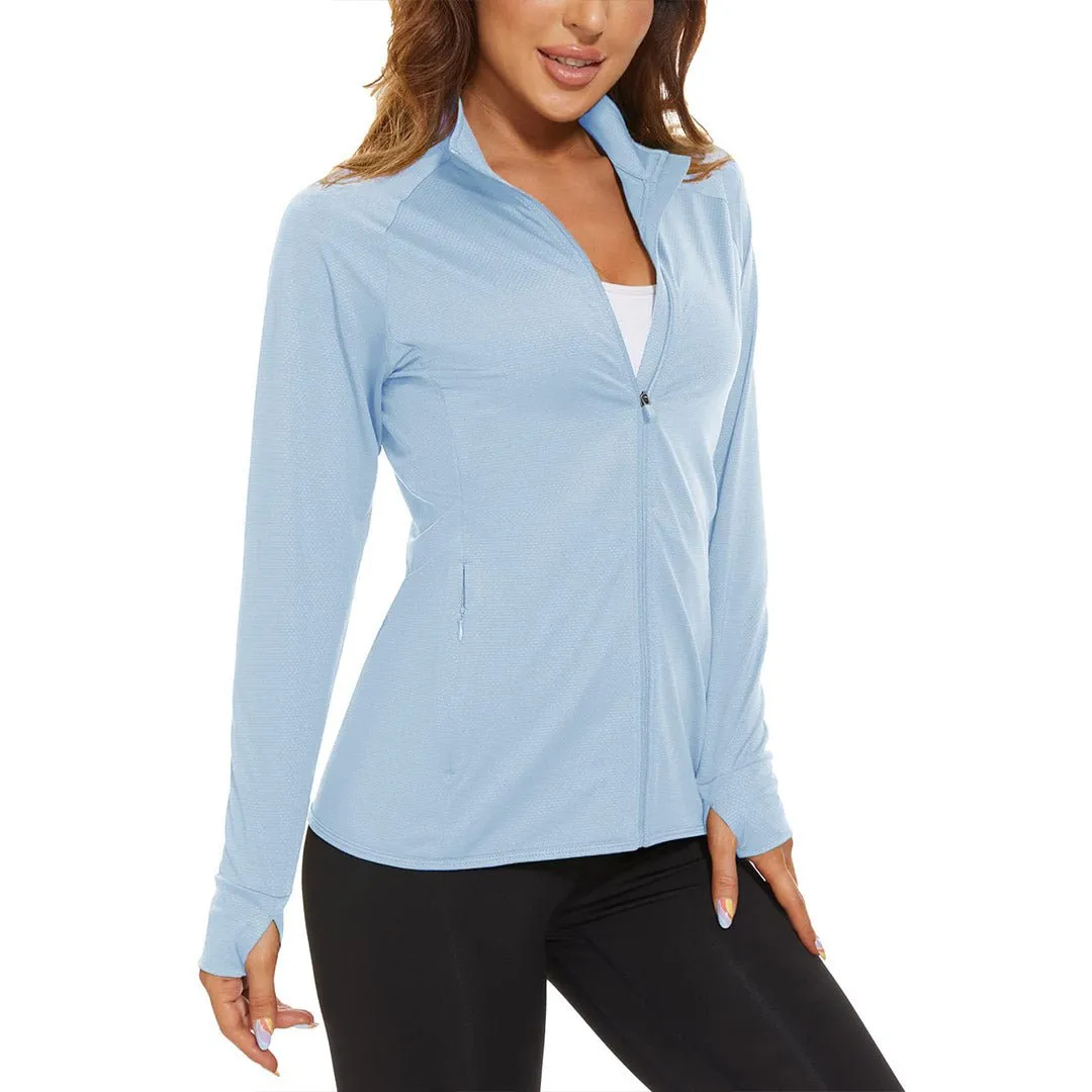 Women's UPF 50+ Hiking Running Sun Protection Quick Dry T-shirts sold by Tacvasen product image thumbnail 3