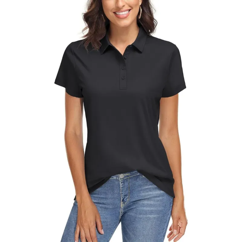 Women's UPF 50+ Sun Protection Golf Quick-Dry Polo Shirts sold by Tacvasen