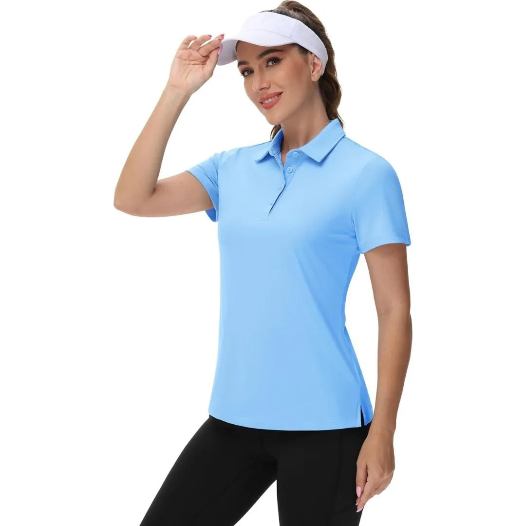 Women's UPF 50+ Sun Protection Golf Quick-Dry Polo Shirts sold by Tacvasen product image thumbnail 4
