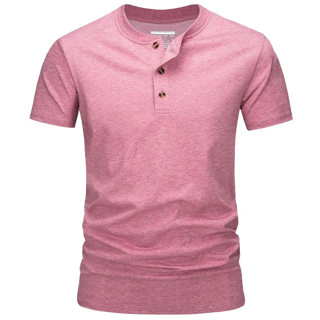 Men's Casual Cotton Henley Shirts sold by Tacvasen product image thumbnail 3