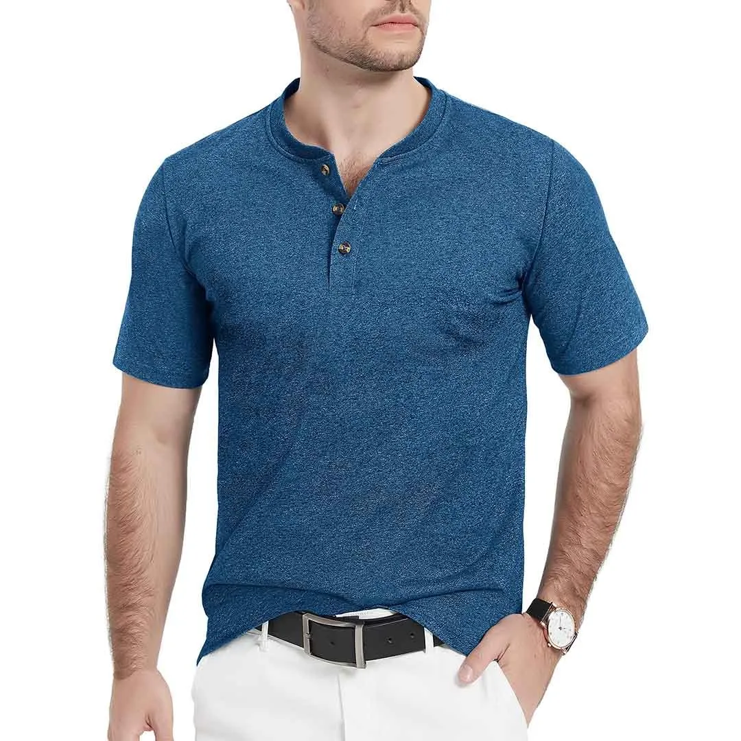 Men's Casual Cotton Henley Shirts sold by Tacvasen product image thumbnail 5