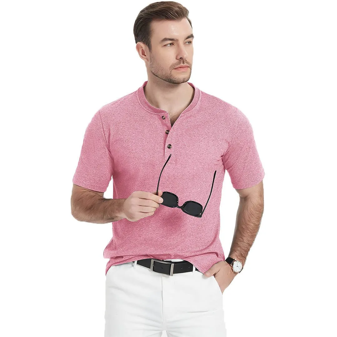 Men's Casual Cotton Henley Shirts sold by Tacvasen product image thumbnail 2