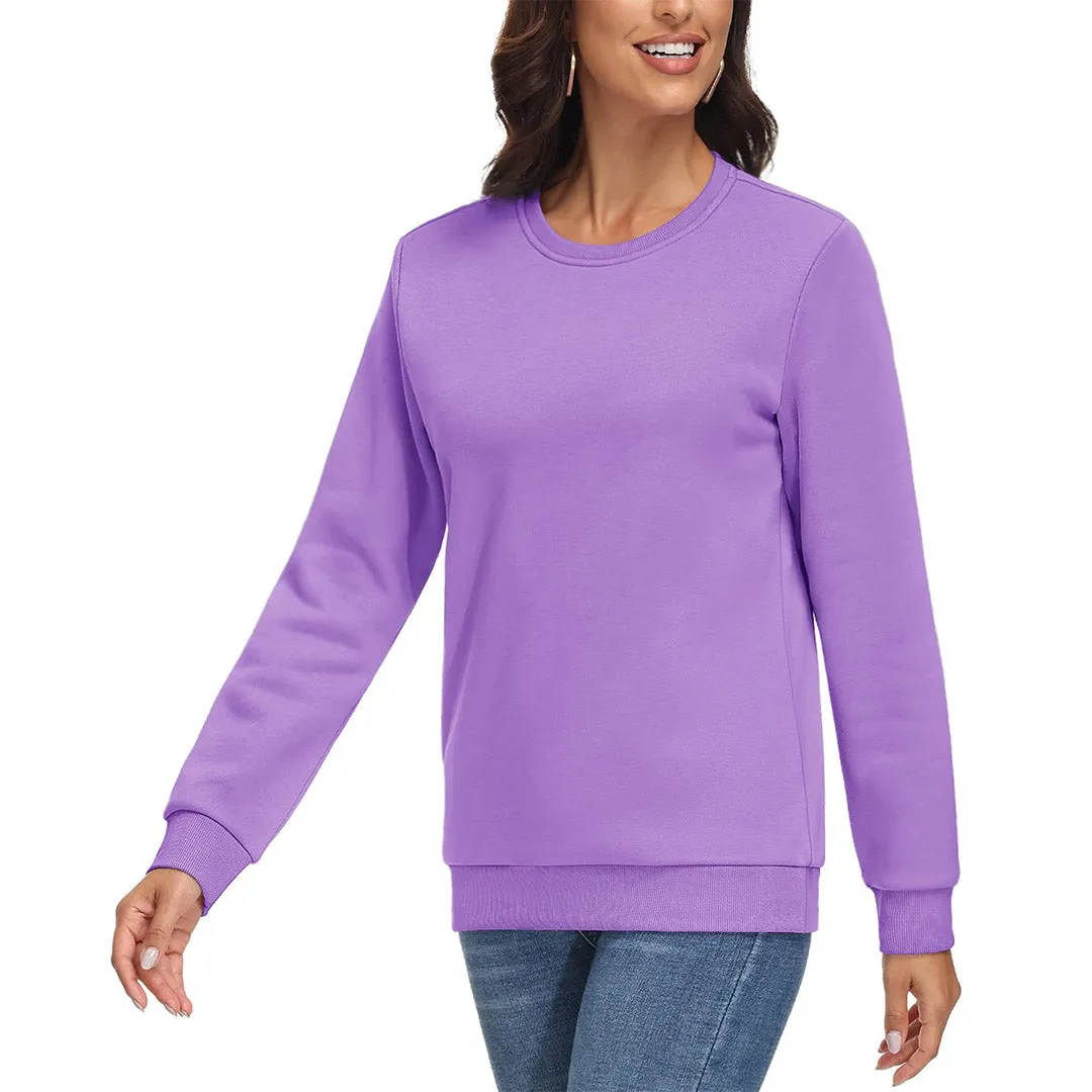 Women's Fleece-Lined Crewneck Casual Sweatshirts sold by Tacvasen product image thumbnail 3
