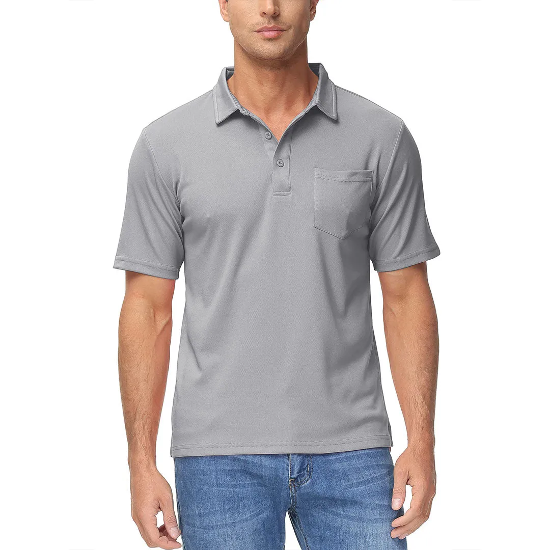 Men's Lightweight Hiking Fishing Polo Shirts sold by Tacvasen product image thumbnail 2