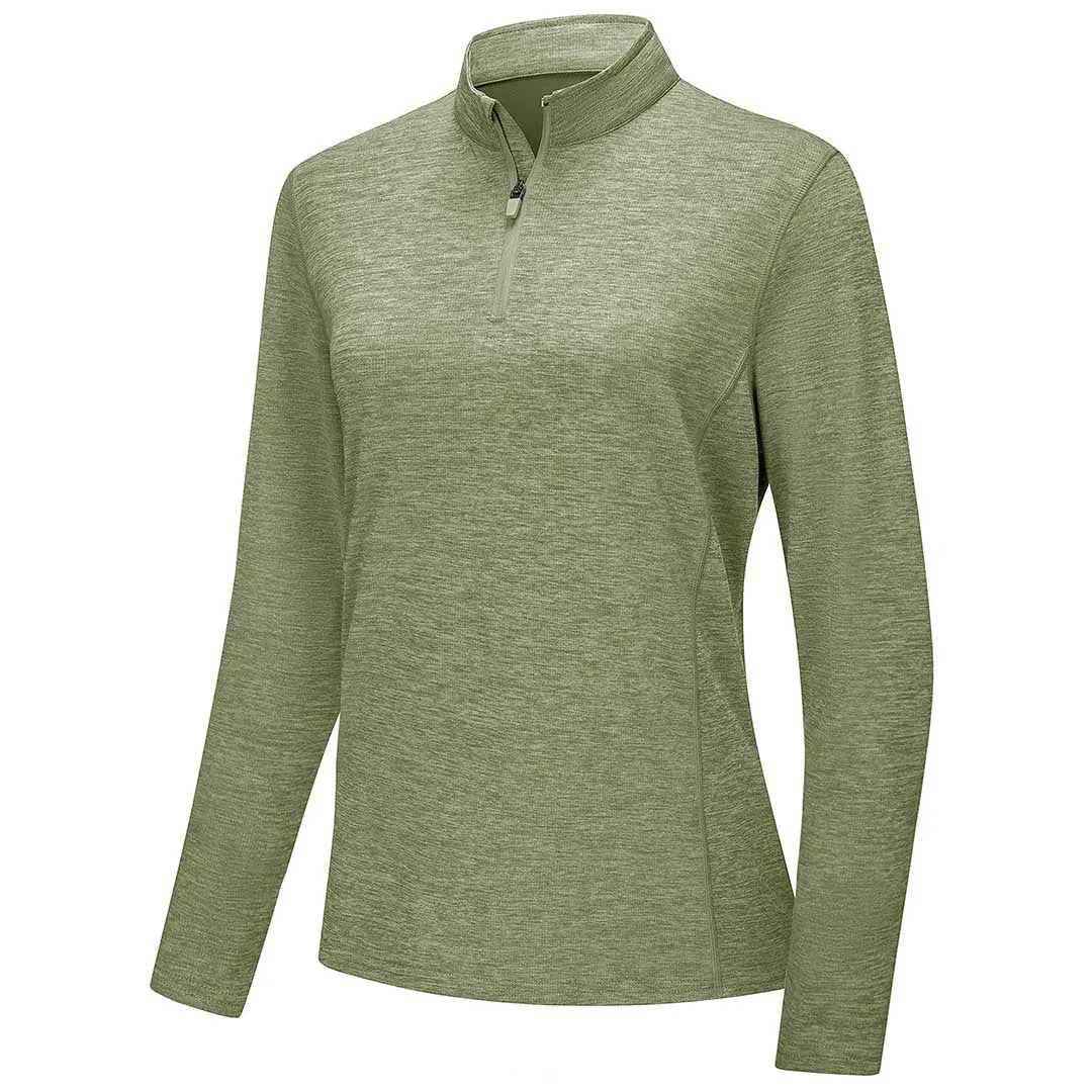 Women's UPF 50+ 1/4 Zip Quick Dry Hiking Shirts sold by Tacvasen product image thumbnail 4
