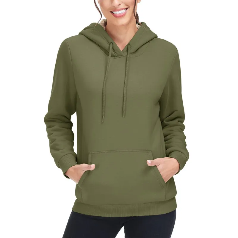 Women's Classic-Fit Cotton Fleece Hoodie sold by Tacvasen