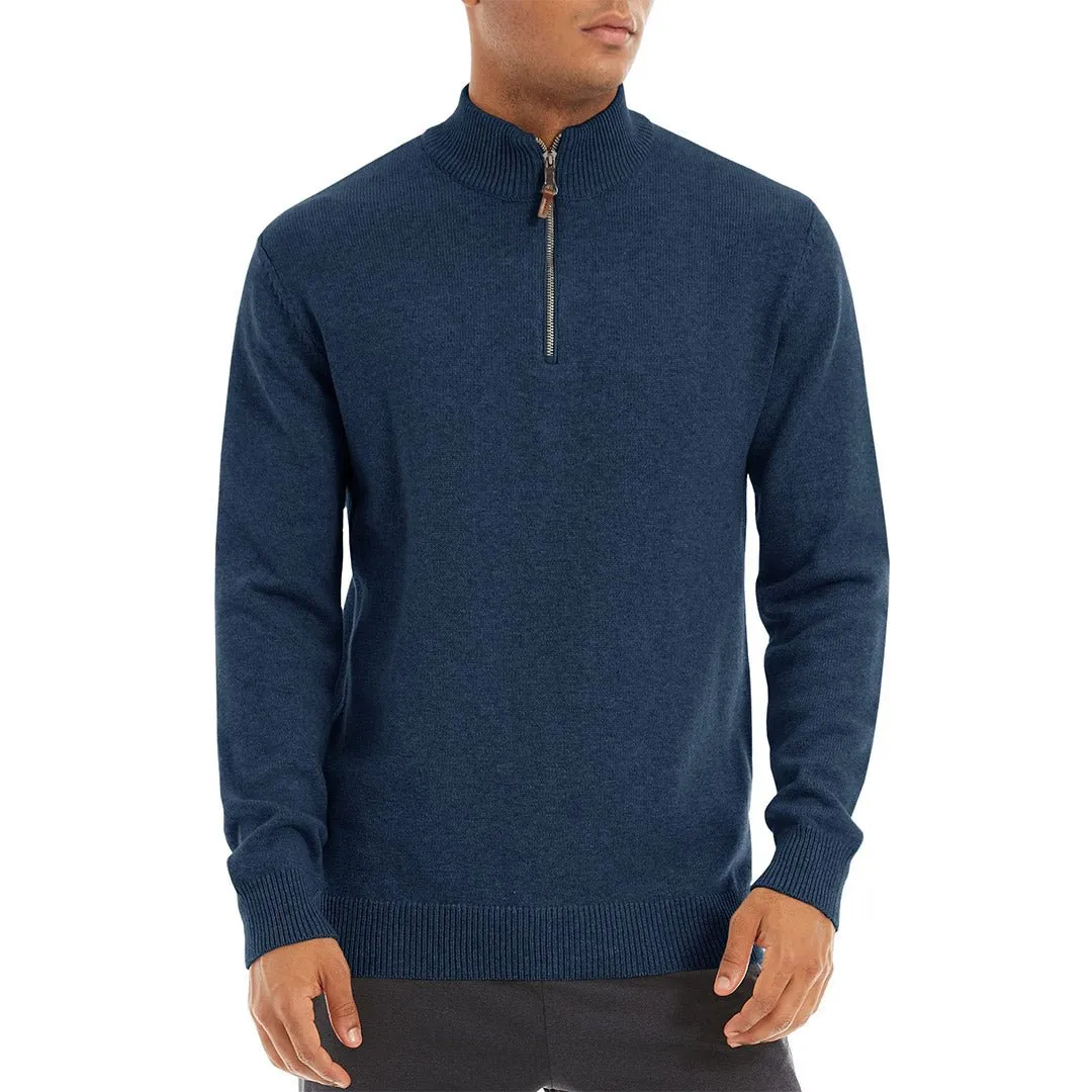 Men's Quarter-Zip Sweater Casual Pullover Knitted Jumper sold by Tacvasen product image thumbnail 4