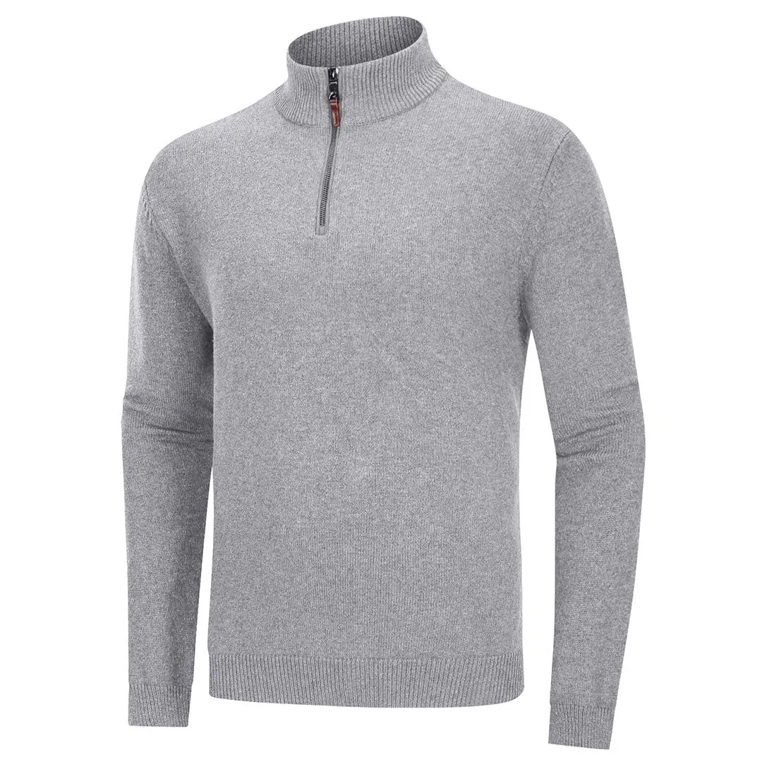 Men's Quarter-Zip Sweater Casual Pullover Knitted Jumper sold by Tacvasen product image thumbnail 5