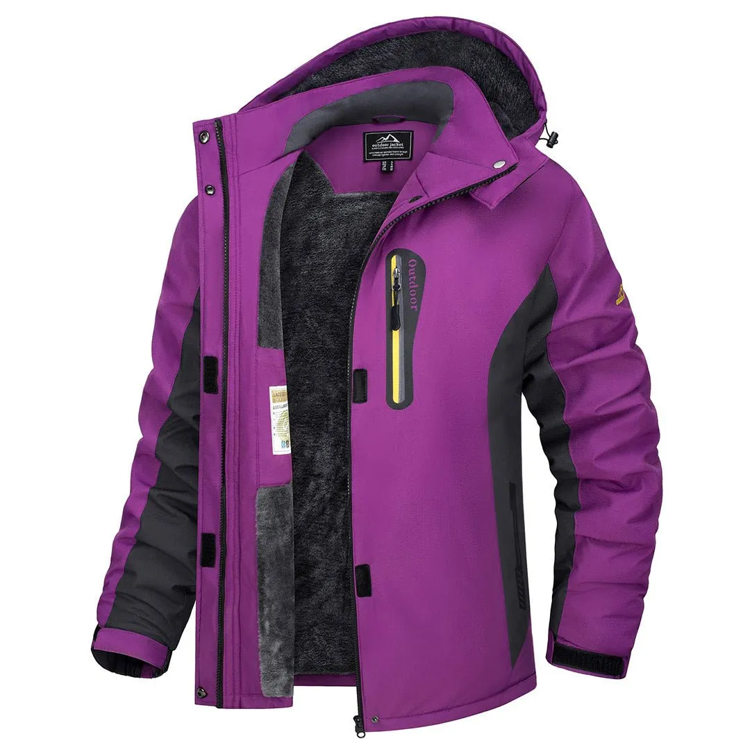 Women's Skiing Jacket Water-Resistant Windbreaker SoftShell Hooded Coats sold by Tacvasen product image thumbnail 3