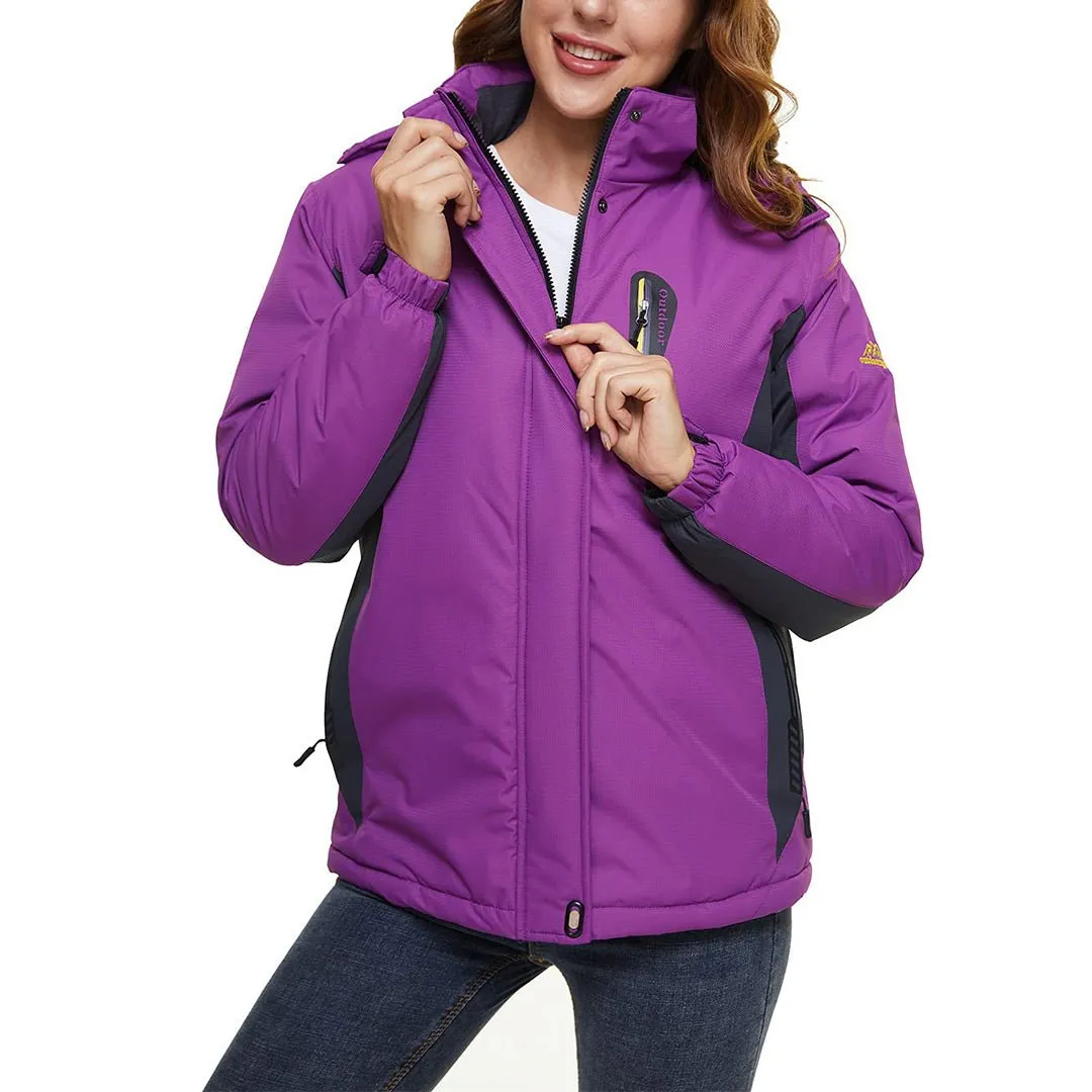 Women's Skiing Jacket Water-Resistant Windbreaker SoftShell Hooded Coats sold by Tacvasen product image thumbnail 4