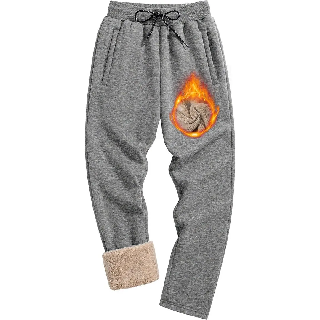 Men's Winter Fleece Sherpa Lined Sweatpants Thicken Warm Jogger Pants sold by Tacvasen product image thumbnail 4