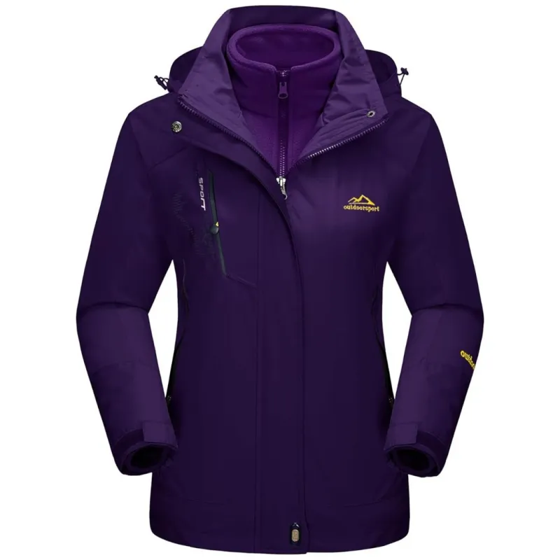 Women's Winter Coats 3-IN-1 Water Resistant Windproof Fleece Ski Jacket sold by Tacvasen