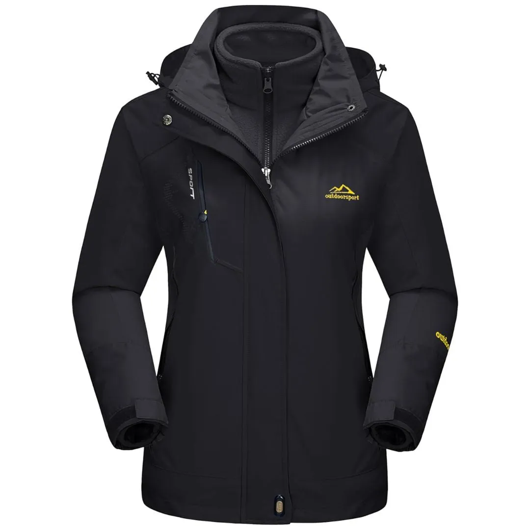 Women's Winter Coats 3-IN-1 Water Resistant Windproof Fleece Ski Jacket sold by Tacvasen product image thumbnail 4