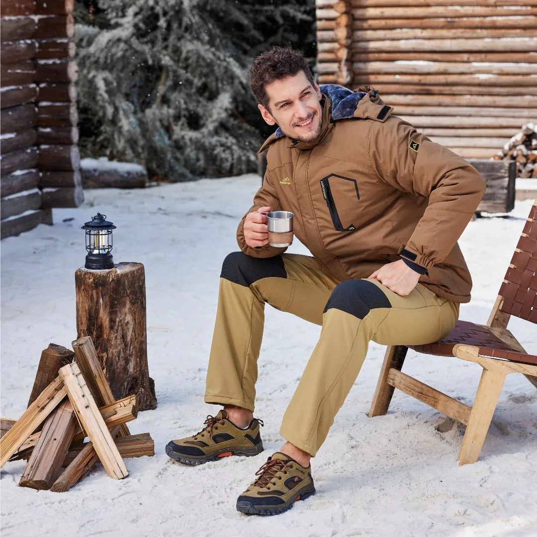 Men's Fleece Lined Windproof Water Resistant Ski Pants sold by Tacvasen product image thumbnail 4