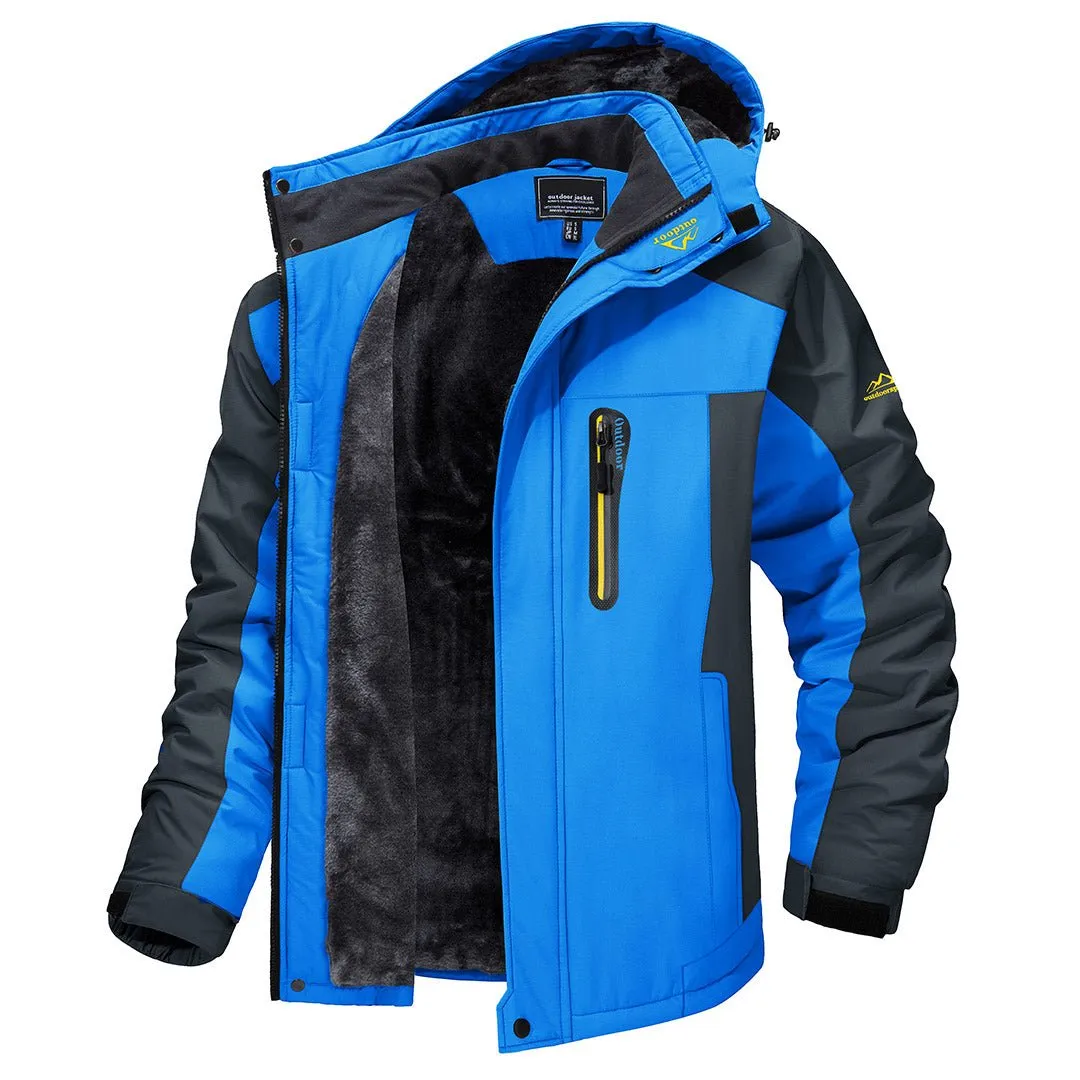 Men's Windproof Fleece Lined Ski Jacket with Multiple Pockets sold by Tacvasen