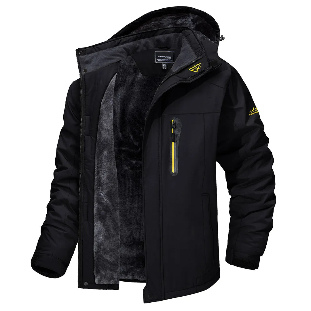 Men's Windproof Fleece Lined Ski Jacket with Multiple Pockets sold by Tacvasen product image thumbnail 5