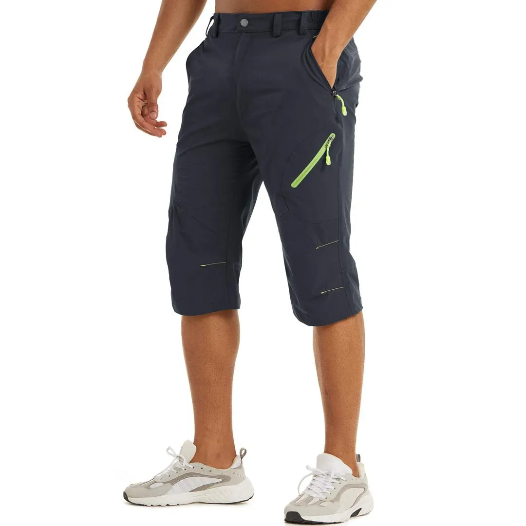 Men's Cargo Quick Dry Workout Hiking Capri Pants sold by Tacvasen