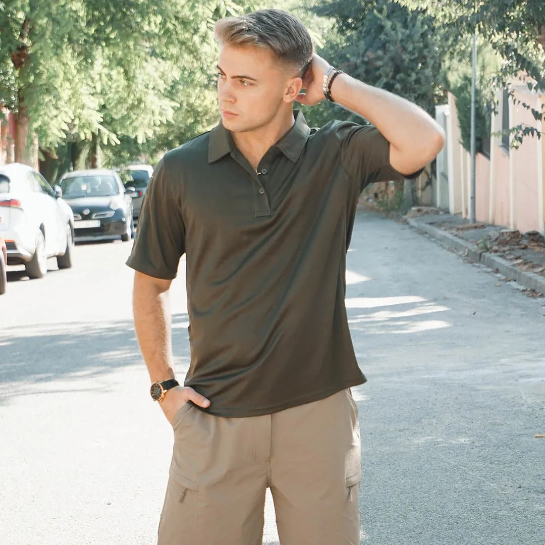 Men's Quick Dry Performance Golf Top Short Sleeve Polo Shirt sold by Tacvasen product image thumbnail 5