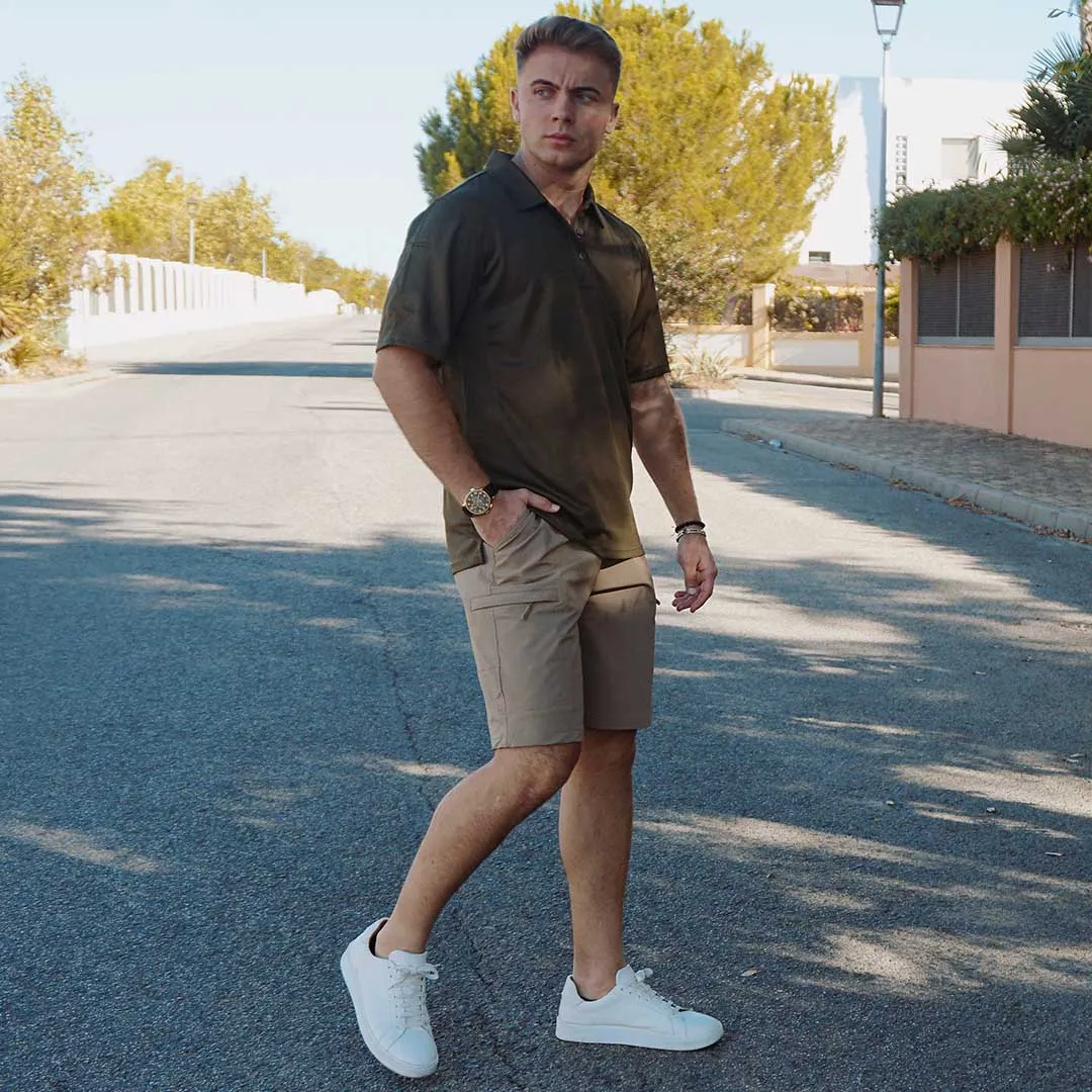 Men's Quick Dry Performance Golf Top Short Sleeve Polo Shirt sold by Tacvasen product image thumbnail 4