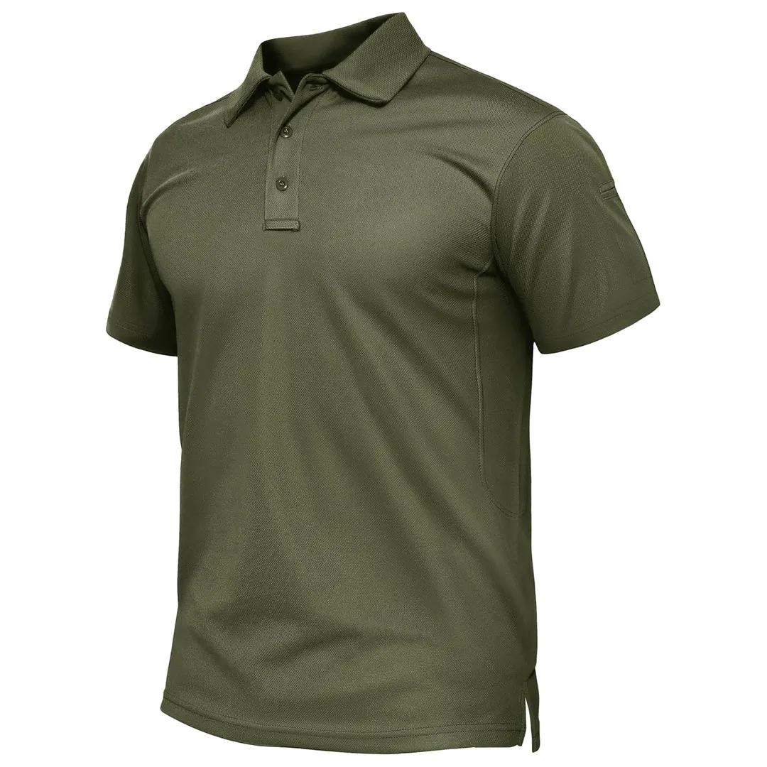 Men's Quick Dry Performance Golf Top Short Sleeve Polo Shirt sold by Tacvasen product image thumbnail 3