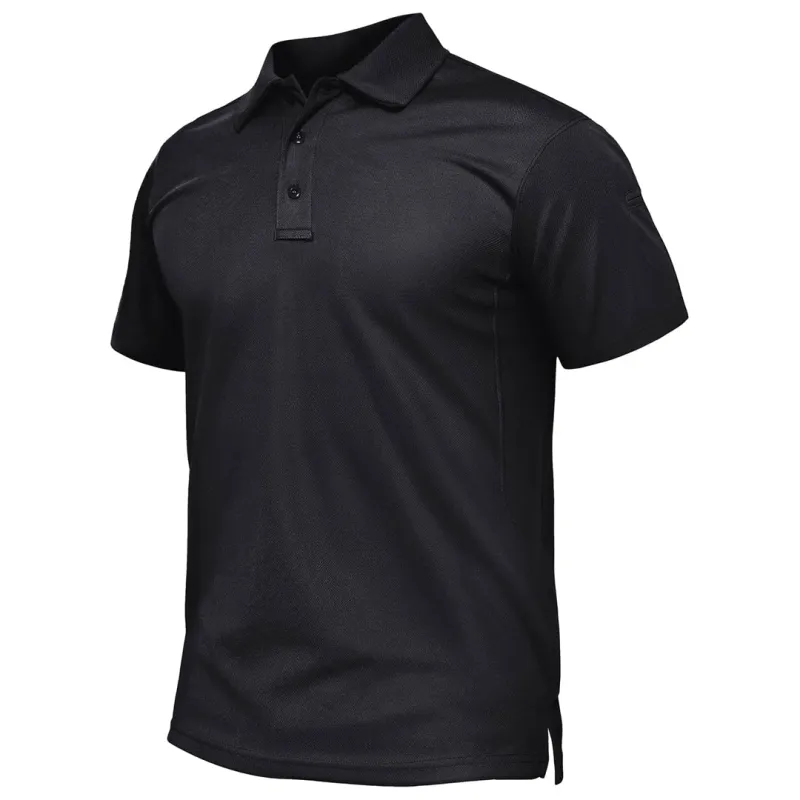 Men's Quick Dry Performance Golf Top Short Sleeve Polo Shirt sold by Tacvasen