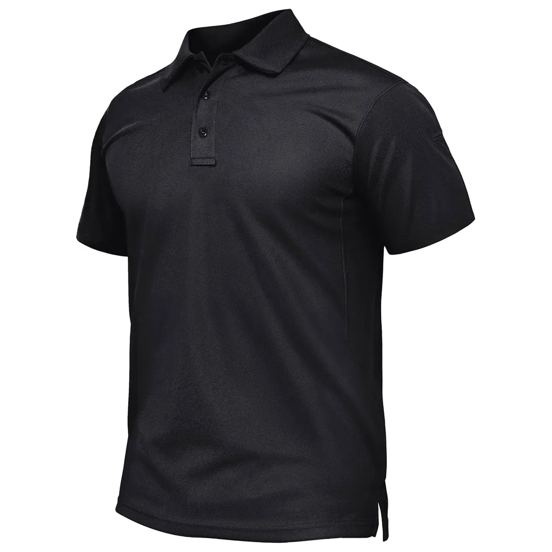 Men's Quick Dry Performance Golf Top Short Sleeve Polo Shirt sold by Tacvasen