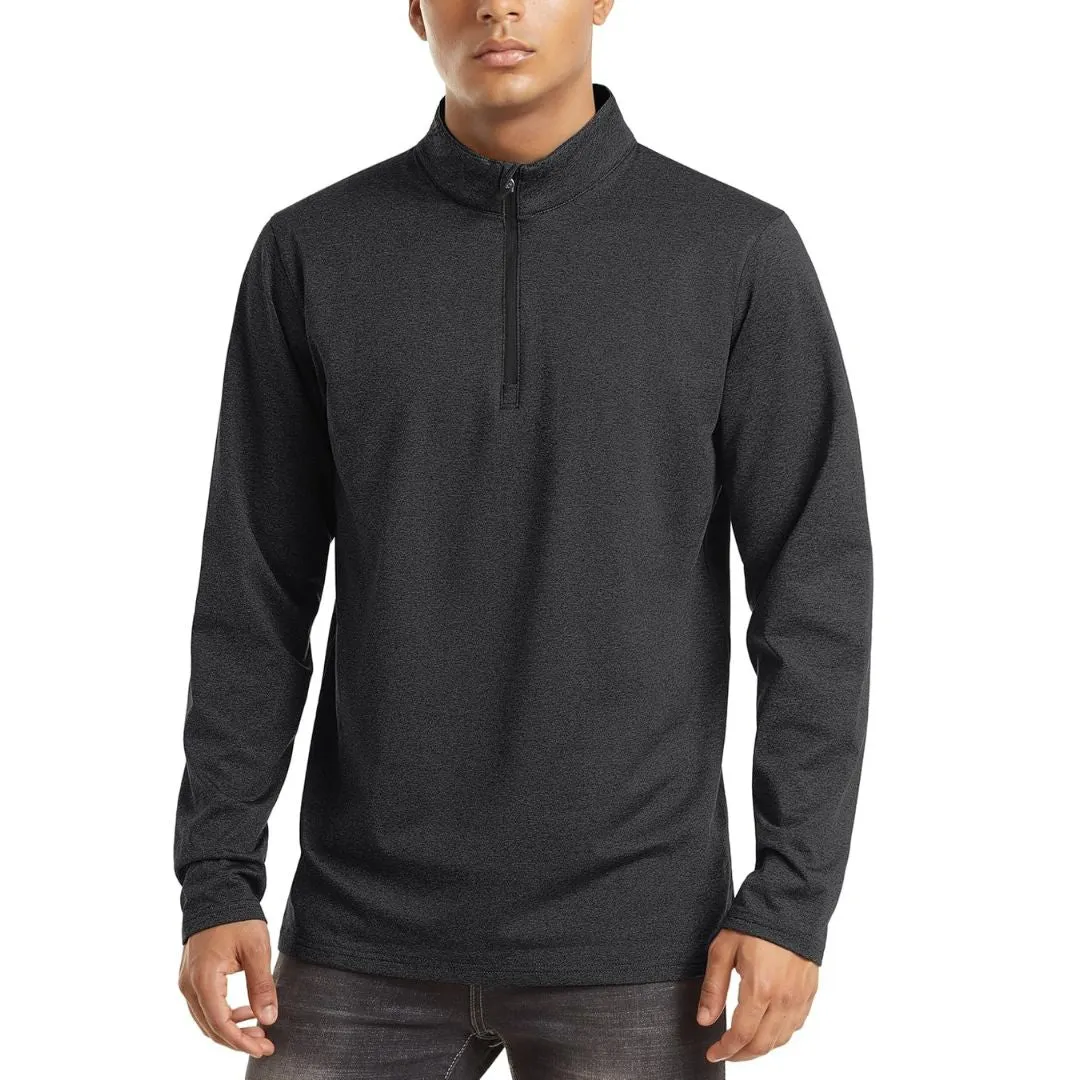 Men’s Quarter Zip Pullover Sweatshirt Long Sleeve Winter Fleece Lined Thermal sold by Tacvasen product image thumbnail 5