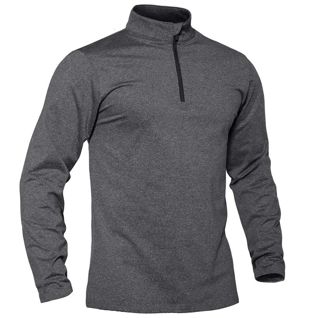 Men’s Quarter Zip Pullover Sweatshirt Long Sleeve Winter Fleece Lined Thermal sold by Tacvasen