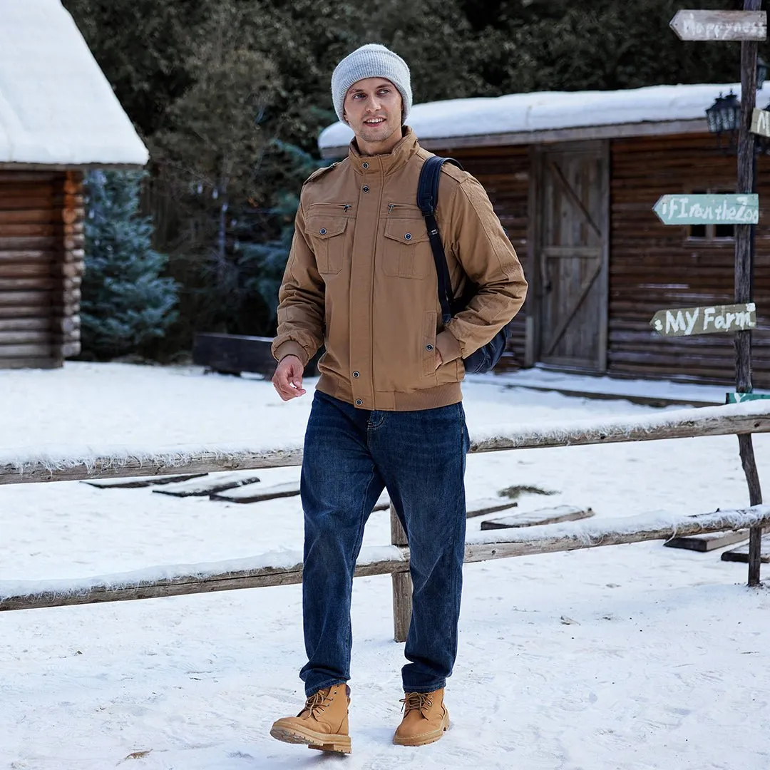 Men's Fleece Lined Tactical Bomber Jacket sold by Tacvasen product image thumbnail 3