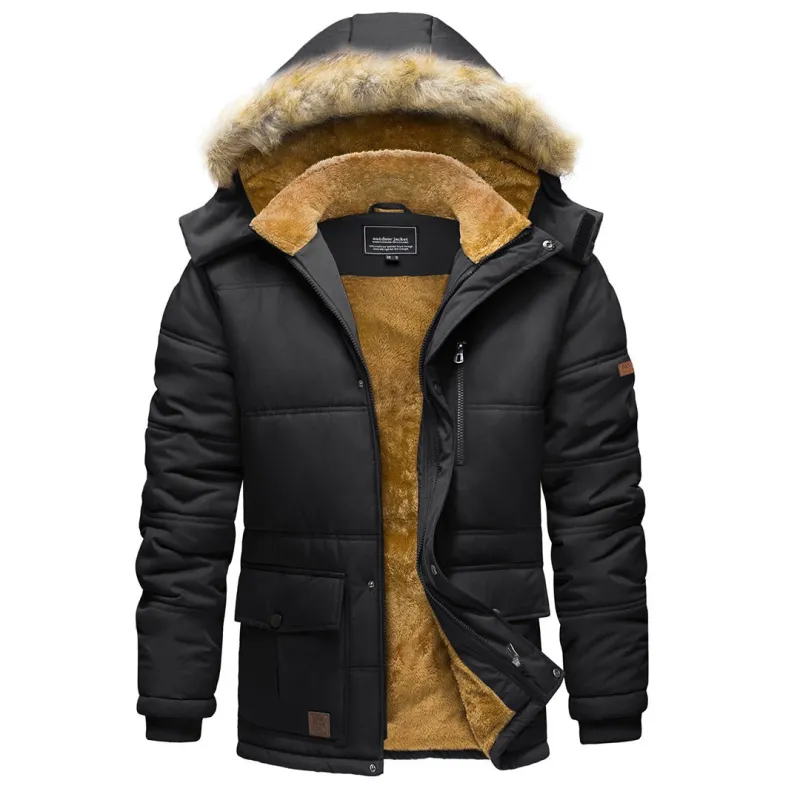 Men's Winter Jacket with Hood Water Repellent Windproof Coat sold by Tacvasen