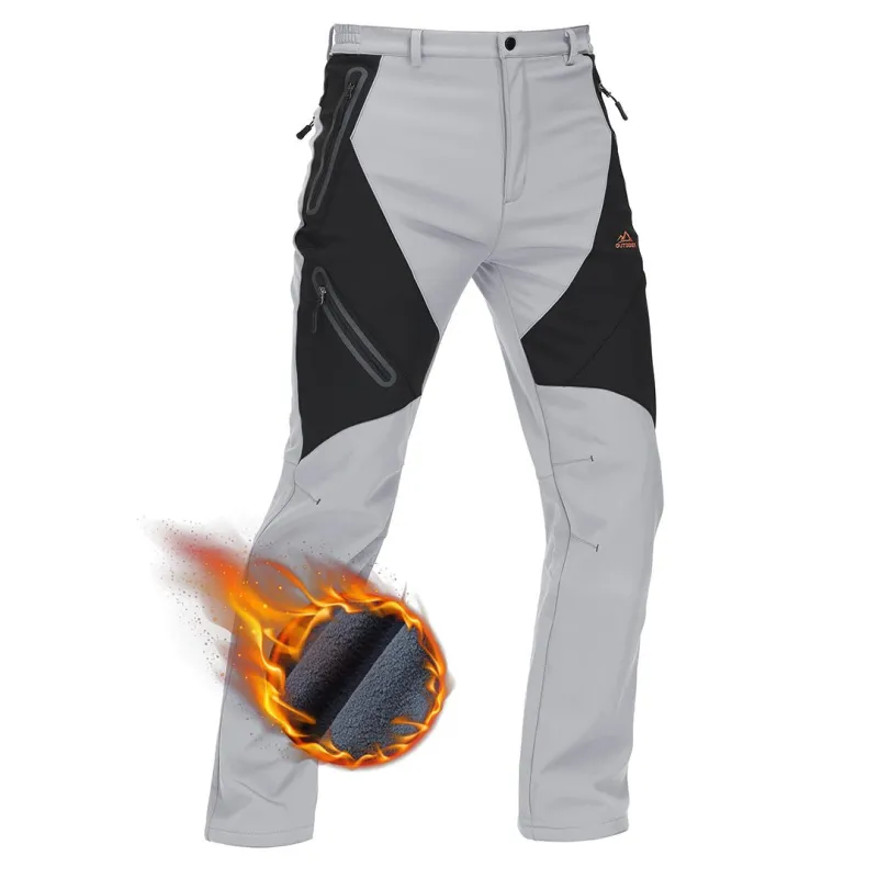 Men's Skiing Snow Pants Fleece Lined Waterproof Insulated Pants sold by Tacvasen