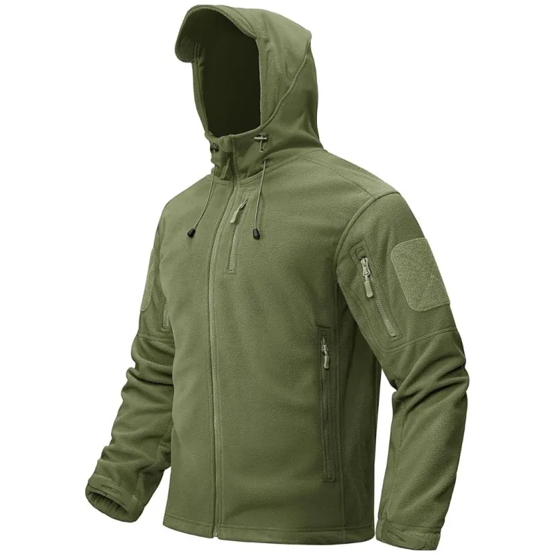Men's Tactical Fleece Jacket Hoodie with 6 Pockets Winter Warm Coats sold by Tacvasen