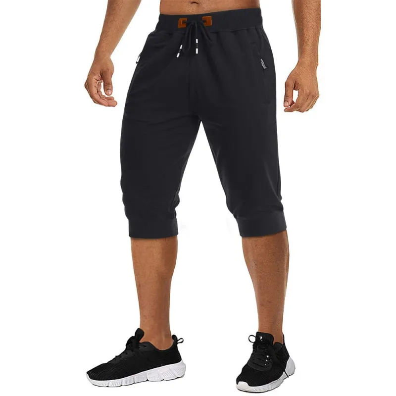 Men's Running Shorts Drawstring Capri Pants sold by Tacvasen
