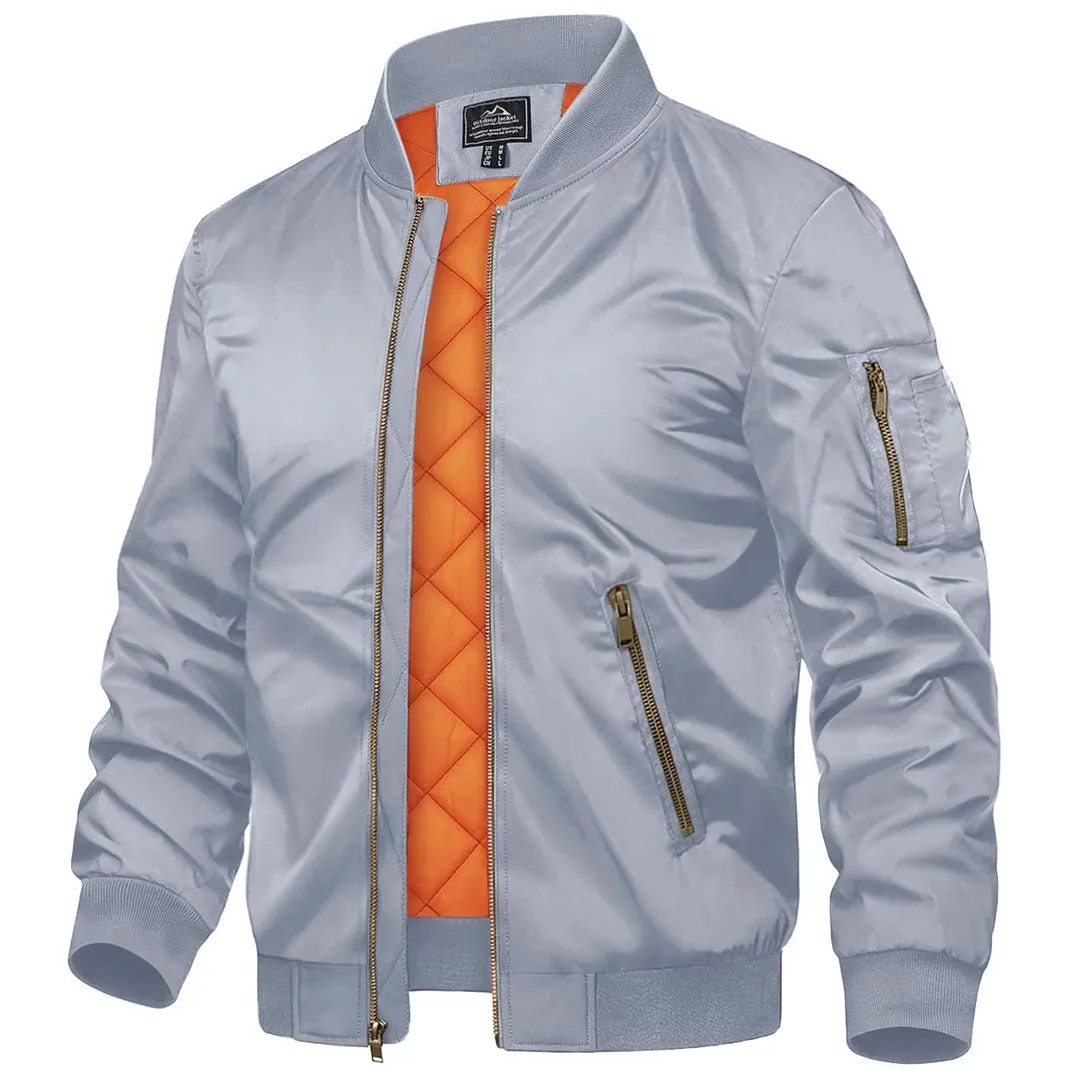 Vintage Bomber Jacket Padded Lined Coat sold by Tacvasen product image thumbnail 3