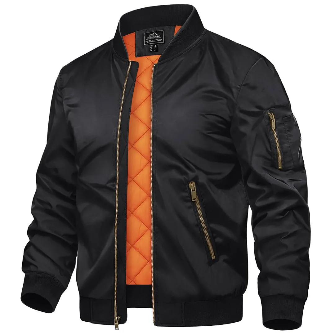 Vintage Bomber Jacket Padded Lined Coat sold by Tacvasen