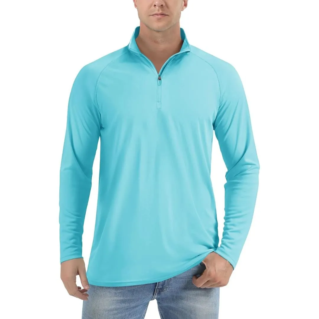 Men's Long Sleeve Sun Shirt UPF 50+ Zip Fishing Running Rashguard sold by Tacvasen product image thumbnail 5