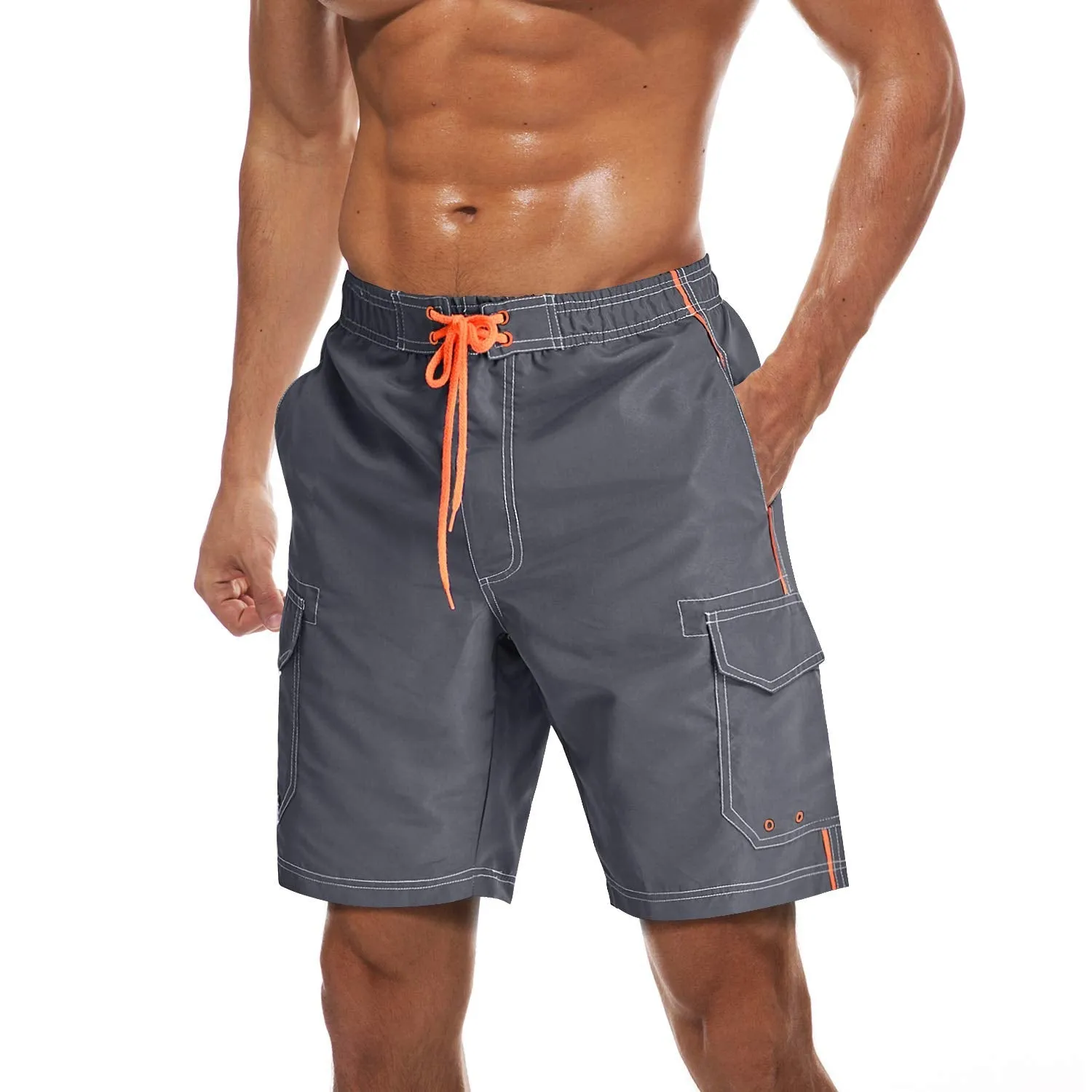 Men's Summer Swim Trunks Quick Dry Surf Boardshorts with Mesh Lining sold by Tacvasen product image thumbnail 4