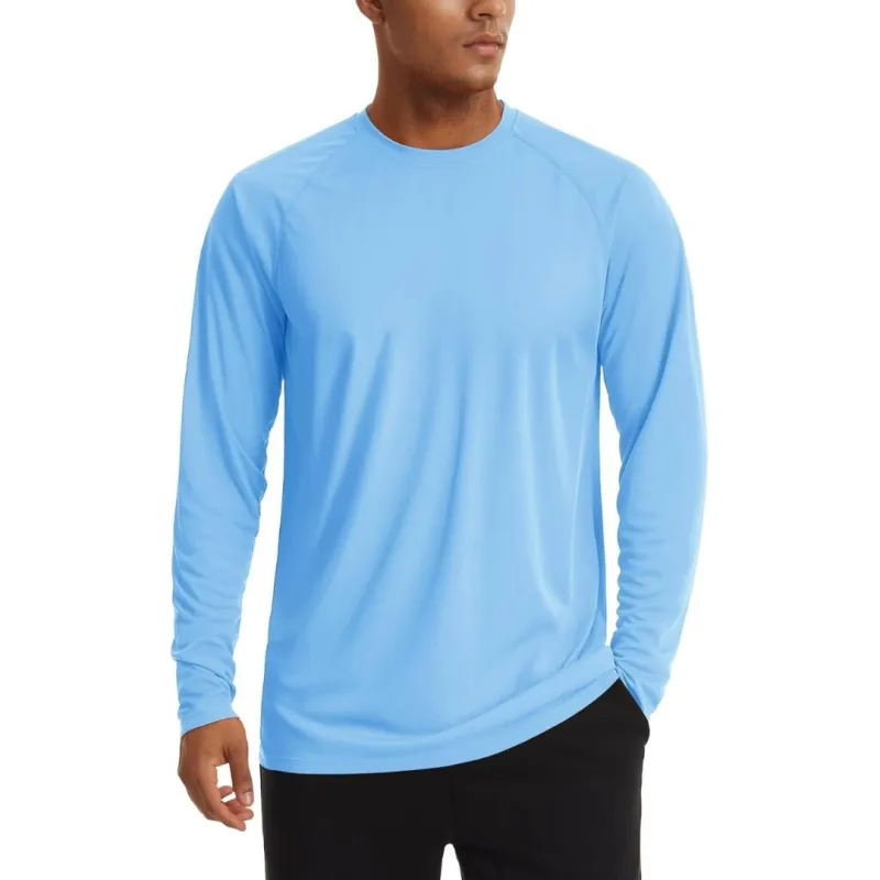 Men's UPF 50+ Long Sleeve Quick Dry Sun Protection Shirt sold by Tacvasen