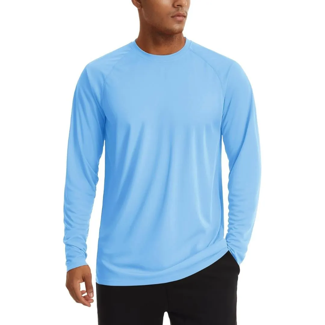 Men's UPF 50+ Long Sleeve Quick Dry Sun Protection Shirt sold by Tacvasen